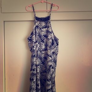 Black and white floral spaghetti strap dress